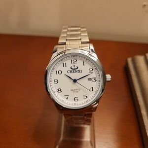 Brand New Chenxi Silver and White Quartz Men's Watch
